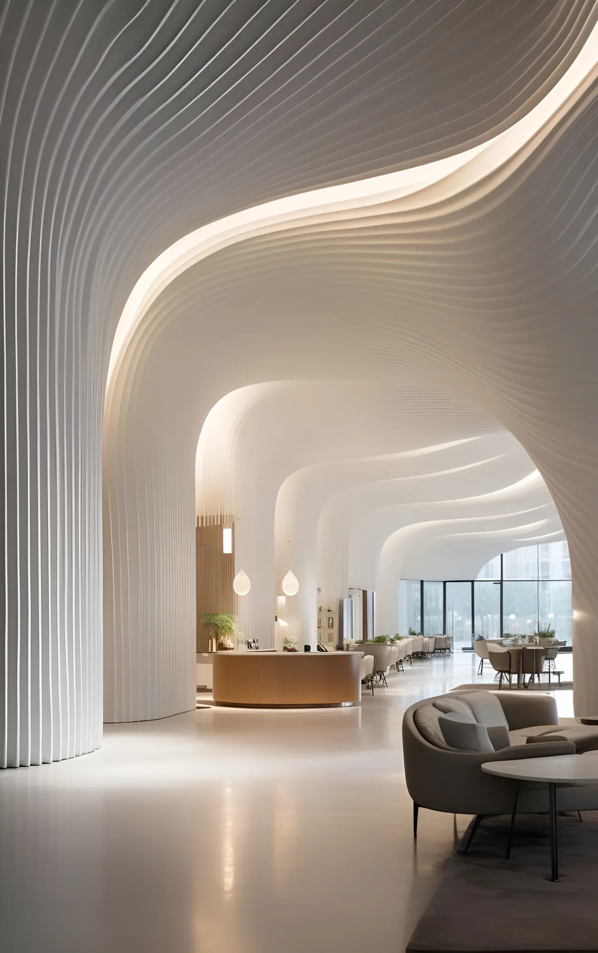 Commercial lobby & banquet halls — 3D rendering 4