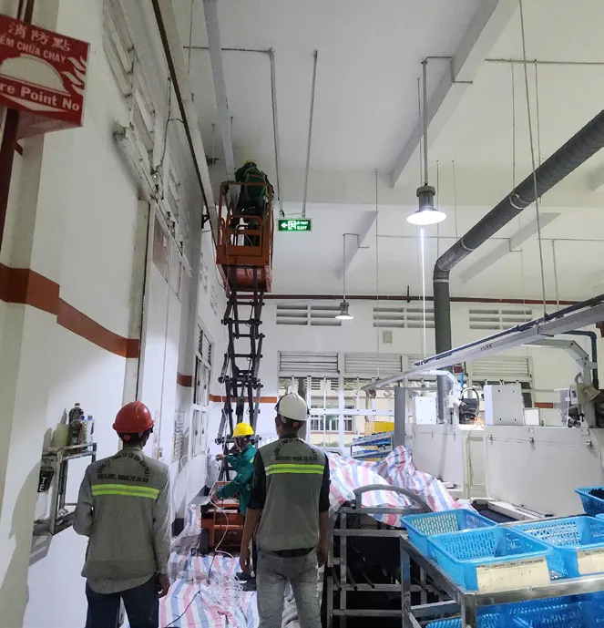 Factory ceiling repair — Ben Luc 13