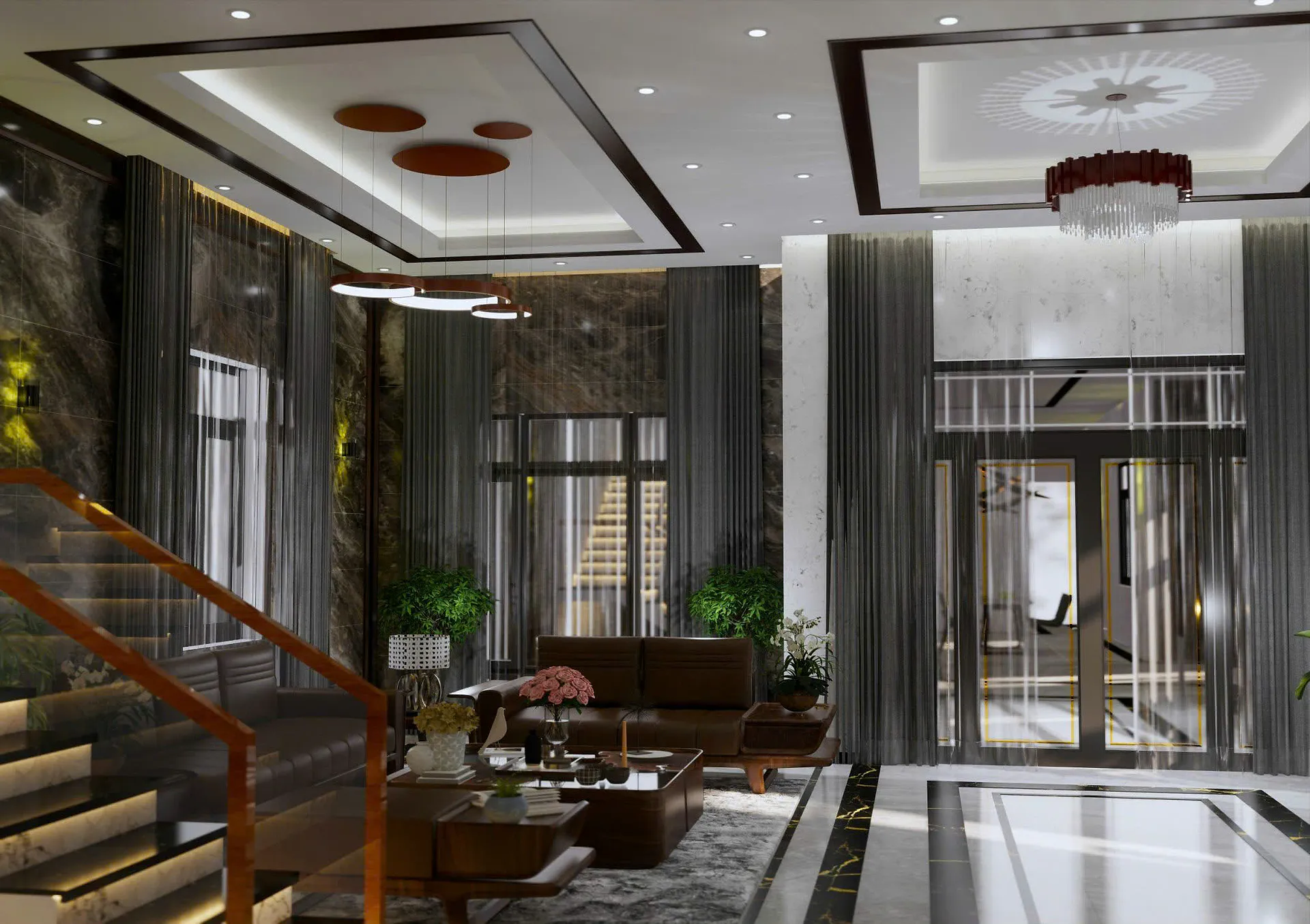 Contemporary villa interior design